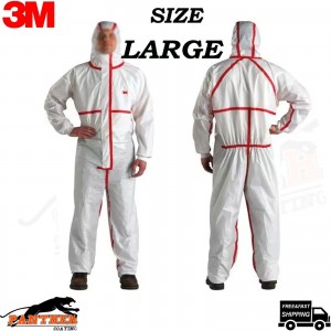 3M 4565 unisex adult Protection protective work and lab coveralls, White, Large