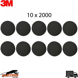 10x 3M 150mm 6" P2000 Grit Hook N Loop Foam Fine Finishing Discs Pad