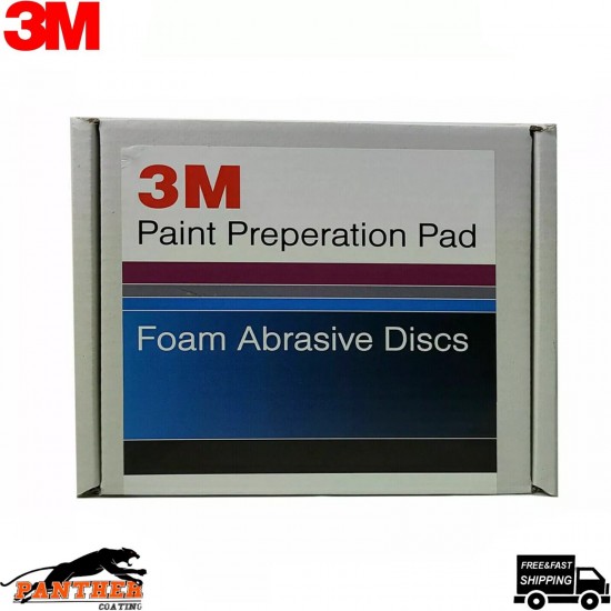 3M 150mm 6" P2000 Grit Hook N Loop Foam Fine Finishing Discs Pad
