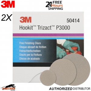 Twin Pack 3M Trizact 50414 P3000 Hookit 150mm Fine Sanding Discs (30pc)