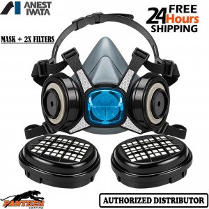 Anest Iwata Viper A2P3 Cartridge Respirator Paint Spray Mask in Box + 2x Filters