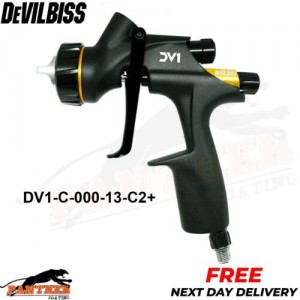 DEVILBISS DV1 Clearcoat HVLP PLUS Gravity Spray Gun 1.3mm DV1-C-000-13-C2+