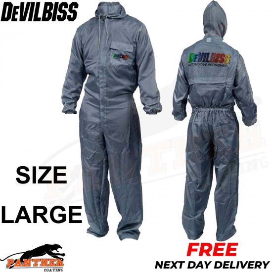 DeVilbiss Professional Pro Clean Spray Painter's Overalls Reuseable LARGE SIZE