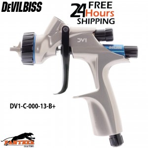 DeVilbiss Basecoat Paint Spray 1.3mm Gun with DV1-B PLUS HVLP Air Cap