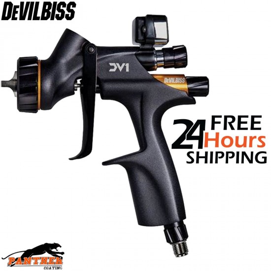 DeVilbiss DV1 C2+ Clearcoat Spray Gun 1.2mm and Cup Digital with Pot