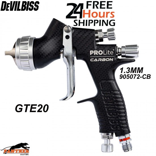DeVilbiss Carbon Edition PROLite 1.3mm General Setup Spray Gun GTE20 905072-CB