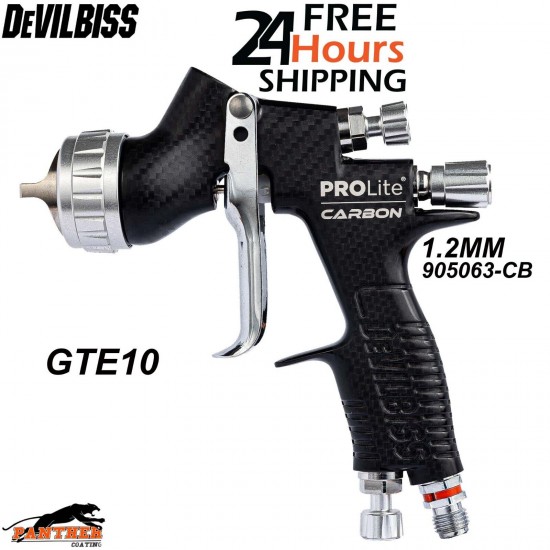 DeVilbiss Carbon Edition PROLite 1.2mm General Setup Spray Gun GTE10 905063-CB