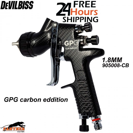 DeVilbiss Carbon Edition GPG 1.8mm General Purpose Setup Spray Gun 905008-CB