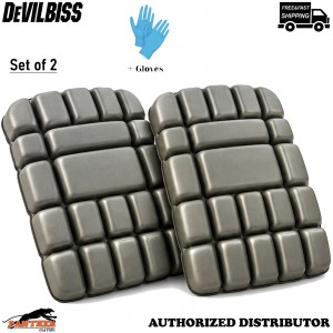 DeVilbiss Knee Pads 2 Pack Protective Work Safety Workshop Kneepads