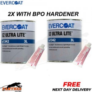 2x EVERCOAT RAGE ULTRA 101341 RAGE ULTRA BODY FILLER WITH BPO HARDENER 3L