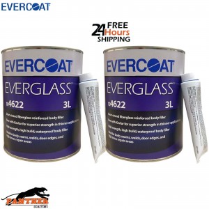 2x EVERCOAT 104622 EVERGLASS FIBERGLASS REINFORCED FILLER 3L - WITH BPO HARDENER