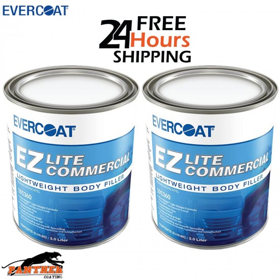 2 x EVERCOAT 101360 EZ LITE COMMERCIAL LIGHTWEIGHT BODY FILLER 3L