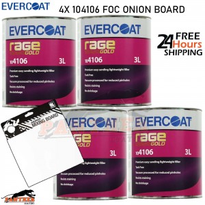 Evercoat Rage Gold Lightweight Filler 4x 3L– FREE Indasa Onion Mixing Board