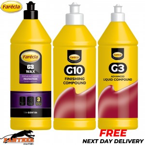 G3 Farecla Polish Kit - 500ml Wax, Advanced Liquid & G10 Compound for Car Detail