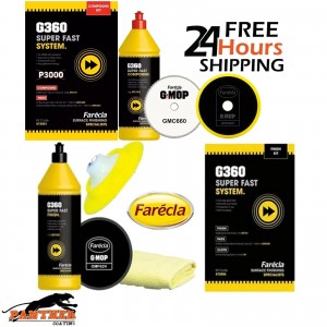 Farecla G360 Fast Compound Kit & G360 Fast Polish Kit & Backing Pad KT KITS