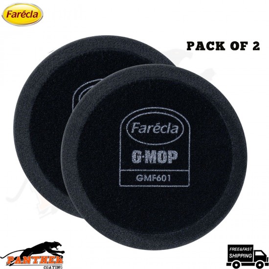 Farecla GMF601 GMop Finishing Polish Foam 2 Pack 6" 150mm Black Hook & Loop