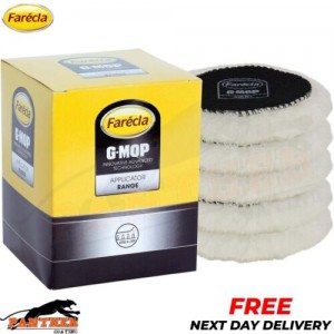 FARECLA GML301 3 INCH LAMBS WOOL HOOK AND LOOP POLISHING PAD-BOX OF 5