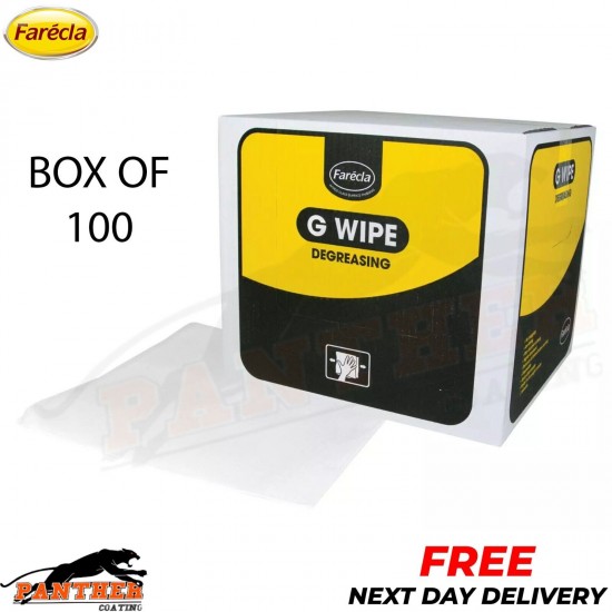 Farecla G PLUS Wipes Degreasing Cloths Wipes Box 100 - NEXT DAY DELIVERY 1050200