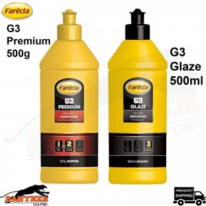 Farecla G3 Glaze Gloss Enhancer 500ml and Farecla G3 Premium Compound 500g