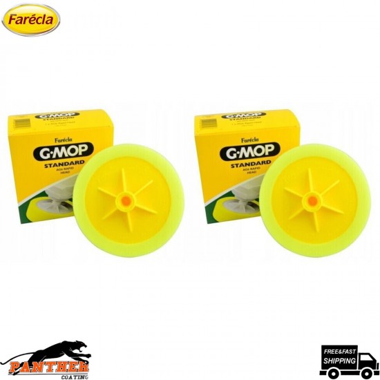 2X FARECLA G-MOP G Mop 6" YELLOW Compounding Head 14mm thread GMH601