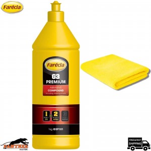 Farecla G3 Premium Abrasive Liquid Compound Swirl Marks FREE Cloth 1KG G3P101