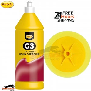 Farecla G3 Advanced Liquid Compound 1L + GMH601 G-Mop Polishing Kit Regular Cut