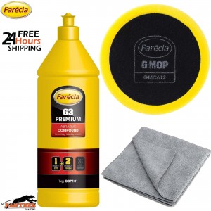 Farecla G3 Premium 1kg Compound + GMC612 Mop Head + 10x Microfibre Cloths