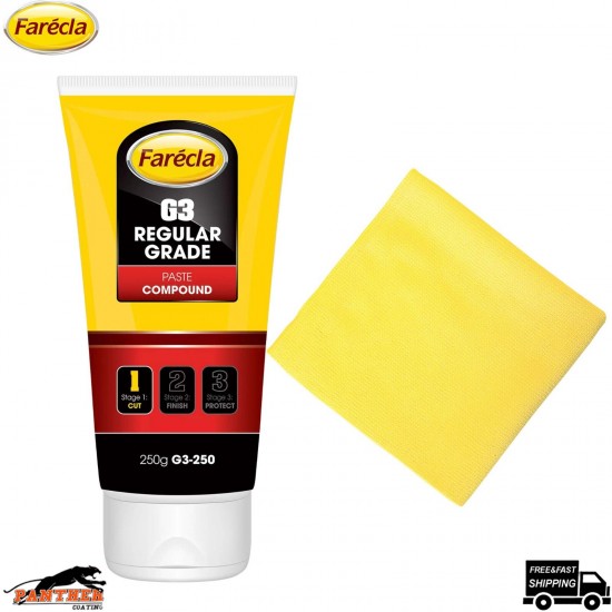 Farecla G3 250g Cutting Paste + Microfibre Cloth – Scratch & Swirl Remover Kit