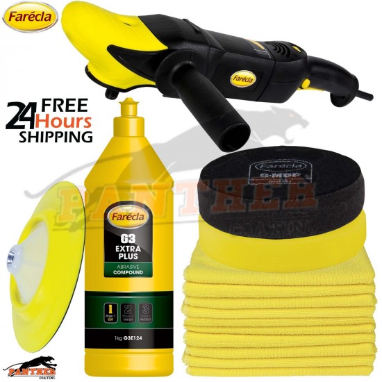 Farecla Rotary Polisher Kit – 6pc G3 Extra Professional Car Detailing Set