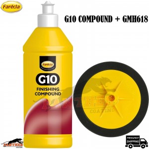 Farecla G10 500ml Liquid Finish Compound with Black Foam Polishing Pad