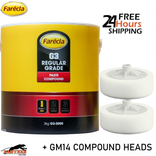 Farecla G3 3kg Cutting Paste + GM14 Mop Heads x2 – Automotive Finishing Kit
