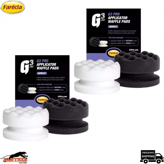 Farecla 7167 G3 Pro Applicator Pads – 2 Pack Foam Waffle Car Polishing Pads