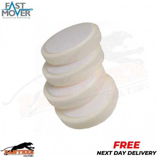 Fast Mover FMT6086 Hard White Compounding Pad with Hook & Loop 150 X 30mm x5