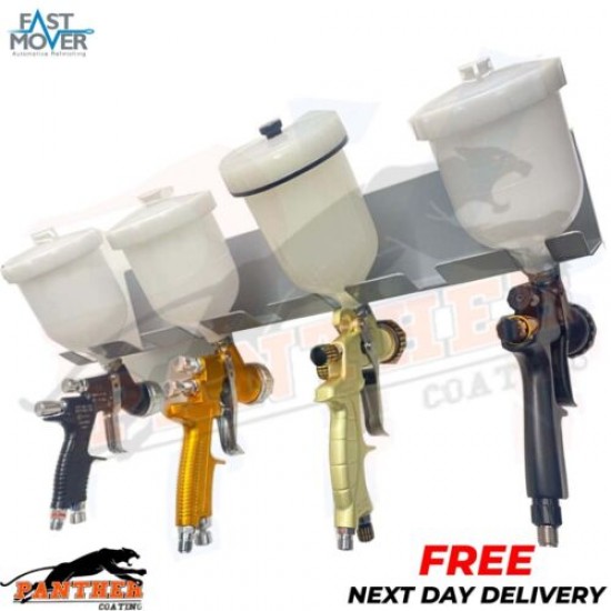 FAST MOVER TOOLS FMT5400 WALL MOUNTED GRAVITY SPRAY GUN HOLDER FOR 7 GUNS