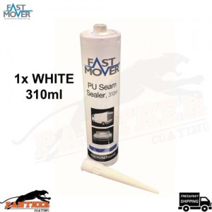 1X FAST MOVER PU SEAM SELAER WHITE (310ML) CAR BODY Adhesive & Sealant