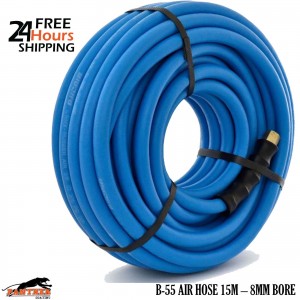 FMT B-55 15m Air Hose – 8mm – Swivel 1/4" BSP Fittings – 300PSI Max Pressure