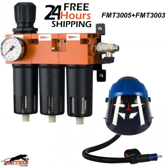 Fast Mover FMT3005 Full Face Air Fed Mask + FMT3003 3 Stage Filter Regulator