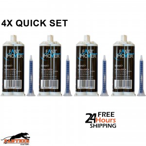 Fast Mover 4x FMT6340 Plastic Repair 2K PU Adhesive 50ml – Quick Set Formula