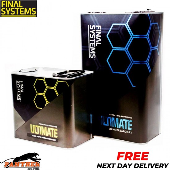 FINAL SYSTEMS ULTIMATE 2K HS CLEAR COAT LACQUER KIT 7.5LTR-SUPER RAPID HARDENER