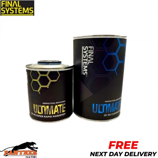 FINAL SYSTEMS ULTIMATE 2K HS CLEARCOAT LACQUER + SUPER RAPID HARDENER 1.5LTR KIT