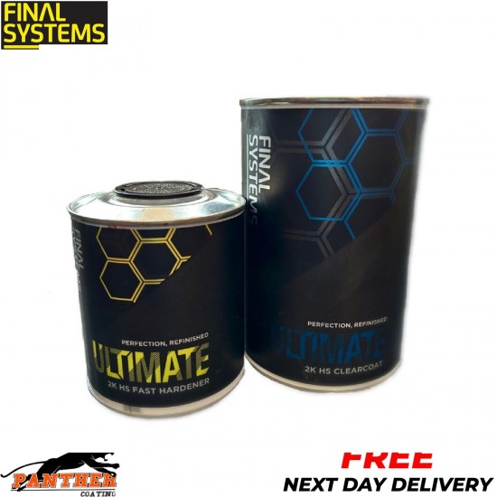 FINAL SYSTEMS ULTIMATE 2K HS CLEAR COAT LACQUER (1.5LTR KIT) WITH FAST HARDENER