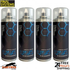 4 x FINAL SYSTEMS ULTIMATE 2K HS CLEARCOAT AEROSOL - 400ml