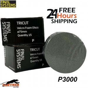 FINAL SYSTEMS TRICUT Fine Finishing Discs 75mm Foam Discs (P3000)
