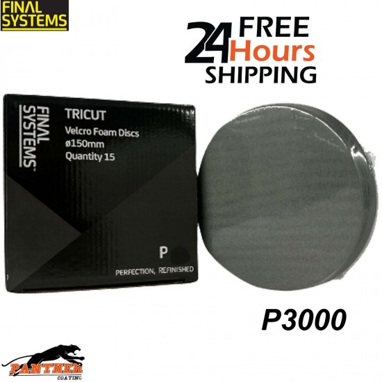 FINAL SYSTEMS TRICUT Fine Finishing Discs 150mm Foam Discs (P3000)