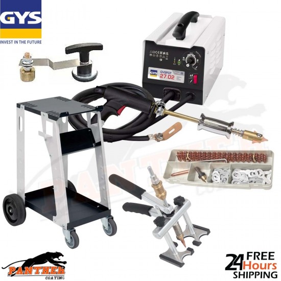 GYS GYSPOT 27.02 DENT PULLER, TROLLEY, ADDITIVE KIT, MAGNETIC EARTH & MANULINER