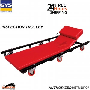 GYS Mechanic Inspection Trolley with 6 Wheels & Adjustable Head Rest 057548