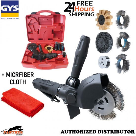 GYS Air MBX Surface Remover Sander Kit 051775 Pneumatic Tool + Microfiber Cloth