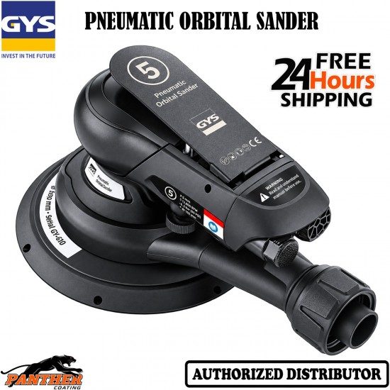 GYS Pneumatic Orbital Sander 150mm 5mm Excursion Bodyshop 087897