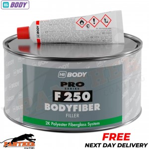 HB BODY PRO F 250 BODY FILLER BODY FIBRE 1.5KG BRIDGE FIBREGLASS STRAND FILLER