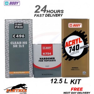 HB Body C496 2K Lacquer WITH Fast Hardener H754 + Acrylic Thinner 12.5 Litre Kit